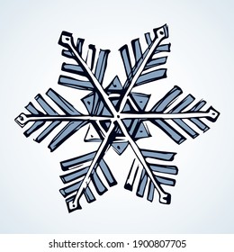 Cute eve natal icy asterisk pictogram template of nativity design on light sky backdrop. Freehand outline black ink hand drawn logotype emblem design in scribble retro style pen on paper text space