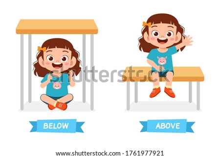 cute example of opposite word antonym for kid