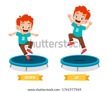 cute example of opposite word antonym for kid