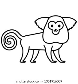 cute exotic monkey character