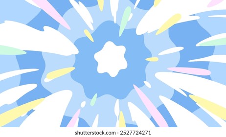 Cute explosion effect background illustration_16:9