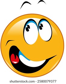 Cute expresive emoji illustration vector