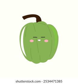 cute expression baby pumpkin cartoon illustration. baby emoticon