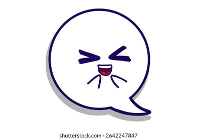 Cute expression Emoji Bubble Chat Mascot Characters