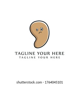 cute expression of potato characters logo design. character cartoon potato