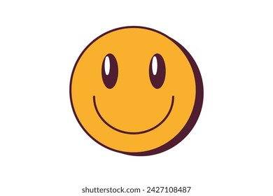 Cute Expression Retro Sticker Design