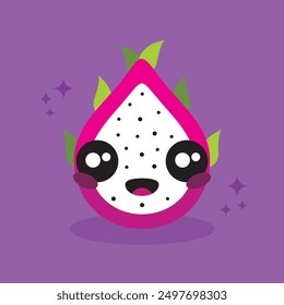 cute and expressive baby dragon fruit