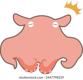 Cute expressive flapjack octopus character illustration