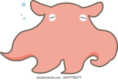 Cute expressive flapjack octopus character illustration