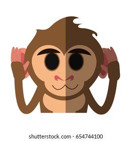 cute expressive monkey cartoon  icon image 