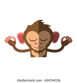 cute expressive monkey cartoon  icon image 