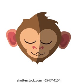 cute expressive monkey cartoon  icon image 
