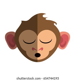 cute expressive monkey cartoon  icon image 