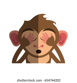 cute expressive monkey cartoon  icon image 