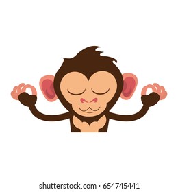 cute expressive monkey cartoon  icon image 