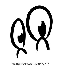 Cute Eye with Action Vector Icon Set