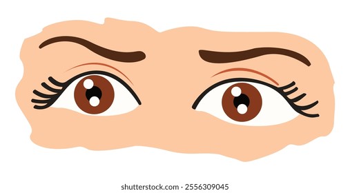 Cute eye cartoon vector illustration