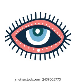 Cute eye clipart. Children's illustration. Abstract.