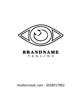 cute eye logo icon design vector modern vector illustration
