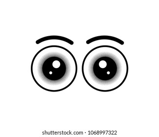 Cute Eye Sign Symbol Icon Logo Vector