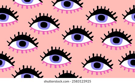 Cute eye symbol pattern background vector design