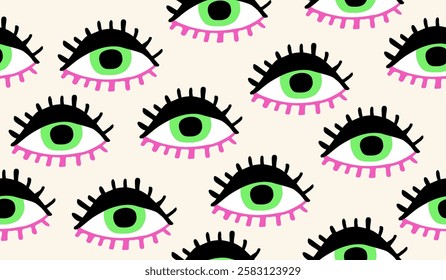 Cute eye symbol pattern background vector design