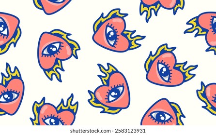 Cute eye symbol pattern background vector design