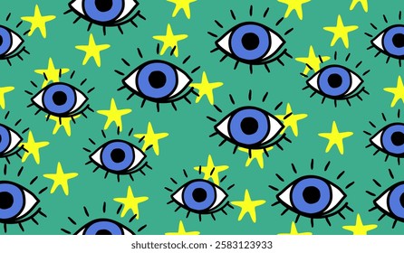 Cute eye symbol pattern background vector design