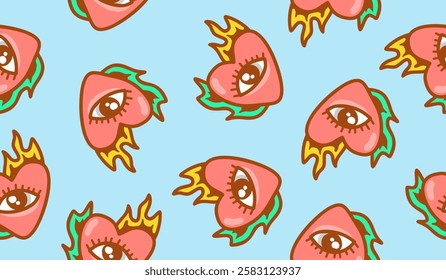 Cute eye symbol pattern background vector design