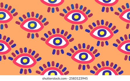 Cute eye symbol pattern background vector design