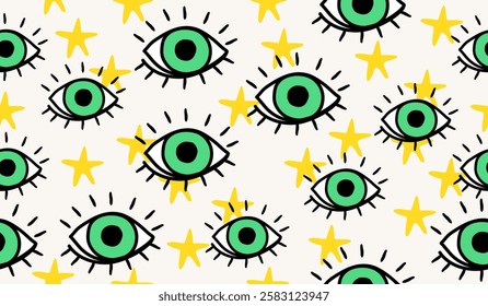 Cute eye symbol pattern background vector design