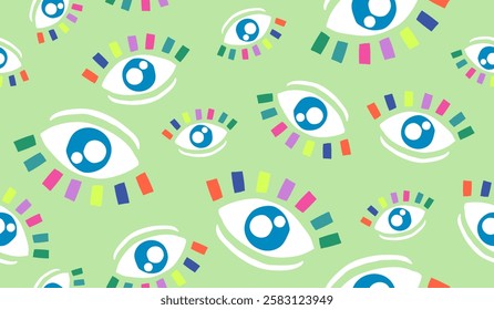 Cute eye symbol pattern background vector design