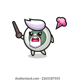 cute eyeball grandpa is getting angry , cute style design for t shirt, sticker, logo element