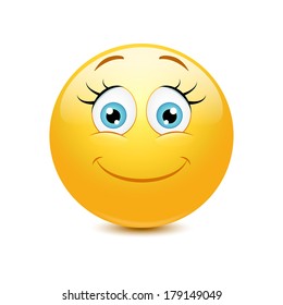 Cute eyelashes emoticon