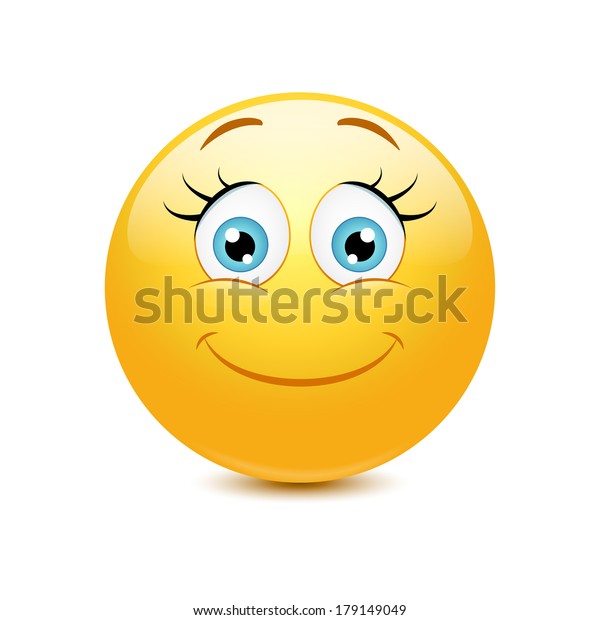 Cute Eyelashes Emoticon Stock Vector (Royalty Free) 179149049 ...