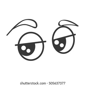 cute eyes cartoon isolated icon vector illustration design