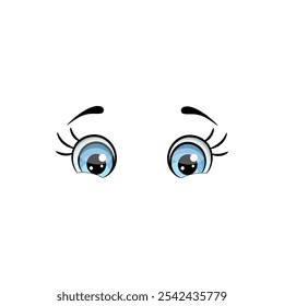 Cute eyes. Vector color illustration on a white background.