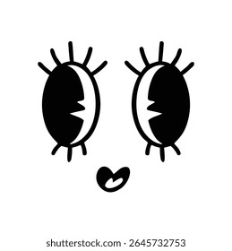 Cute Eyes Vector Illustration. Cute Eyes