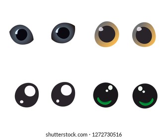 Cute eyes vector illustration. Eyes isolated on white background