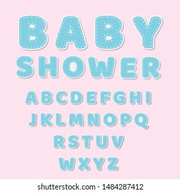 Cute Fabric Decorative Font for Baby Shower