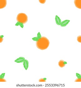 Cute fabric pattern for children, orange red, bright, vector, background, pattern