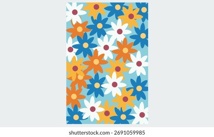 Cute fabric textile flower pattern background design for use.