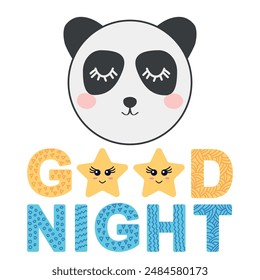 Cute face of an animal with lettering. Scandinavian style and pastel palette. baby posters, cards, clothes, childrens rooms