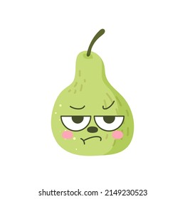 vector de personaje de aguacate facial lindo