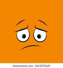 Cute face cartoon with eye smile expression emoji sad icon vector and funny mouth flat doodle fun element happy emoticon facial glasses vintage comic graphic set humor joy kawaii angry people isolated