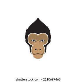 cute face Celebes crested macaque logo design, vector graphic symbol icon sign illustration