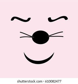 cute  face design for T-shirt print  vector  eps.10