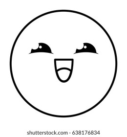 cute face emoticon kawaii character