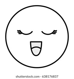 cute face emoticon kawaii character
