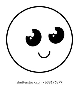 cute face emoticon kawaii character
